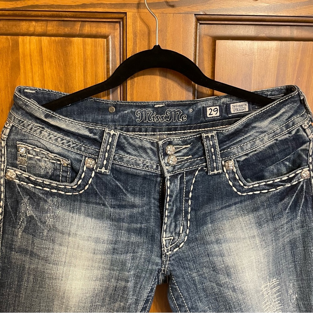Miss Me Embroidered Straight Leg Jeans - Picture 2 of 6
